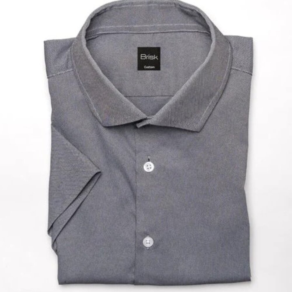 Brisk Charcoal Grey Performance Ultra Stretch Short Sleeve Shirt